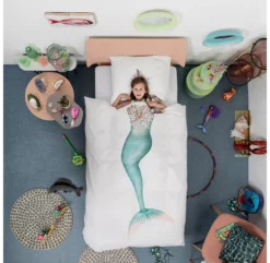 Snurk Parure De Lit Sirène -LES ENFANTS DU DESIGN Soldes linge lit sirene housse couette enfant snurk 5 1264x1234