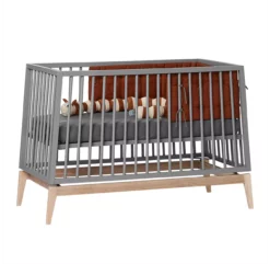 Leander Lit Bébé Luna 60 X 120 Cm - Gris -LES ENFANTS DU DESIGN Soldes lit bebe 60 120 luna gris leander 5 1264x1234