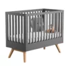 VOX Lit Bébé 60 X 120 Nature - Gris Anthracite -LES ENFANTS DU DESIGN Soldes lit bebe 60x120 nature grey vox 1 1264x1234
