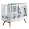 VOX Lit Bébé évolutif 70 X 140 Nature - Blanc -LES ENFANTS DU DESIGN Soldes lit bebe 70x140 nature white vox 1 1264x1234