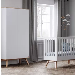 VOX Lit Bébé évolutif 70 X 140 Nature - Blanc -LES ENFANTS DU DESIGN Soldes lit bebe 70x140 nature white vox 3 1264x1234