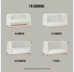 Leander Lit Bébé Luna 70 X 140 Cm - Gris -LES ENFANTS DU DESIGN Soldes lit bebe evolutif 70 140 luna gris leander 4 1264x1234