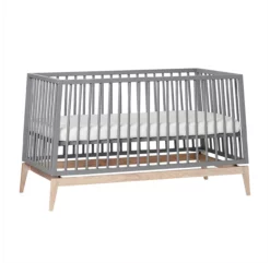 Leander Lit Bébé Luna 70 X 140 Cm - Gris -LES ENFANTS DU DESIGN Soldes lit bebe evolutif 70 140 luna gris leander 5 1264x1234
