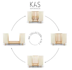 Lit Bébé évolutif KAI - Crème -LES ENFANTS DU DESIGN Soldes lit bebe evolutif kai creme kas kopenhagen 3 1264x1234