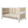 Lit Bébé évolutif Cèdre Et Rotin Océania 70x140cm - Blanc -LES ENFANTS DU DESIGN Soldes lit bebe evolutif oceania theo 70x140 1 1264x1234