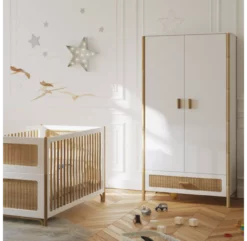 Lit Bébé évolutif Cèdre Et Rotin Océania 70x140cm - Blanc -LES ENFANTS DU DESIGN Soldes lit bebe evolutif oceania theo 70x140 5 1264x1234