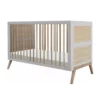 Lit Bébé évolutif Cèdre Et Rotin Marélia 70x140cm - Lune -LES ENFANTS DU DESIGN Soldes lit bebe evolutif rotin marelia gris perle 70x140 theo 1 1264x1234