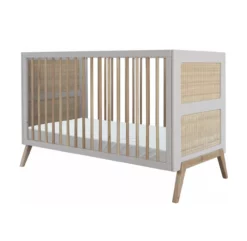 Lit Bébé évolutif Cèdre Et Rotin Marélia 70x140cm - Lune