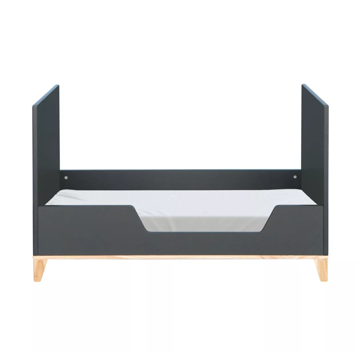 Lit Bébé évolutif Bois Et Cannage Rotin Nami 70x140cm - Noir 8 Lit Bébé évolutif Bois Et Cannage Rotin Nami 70x140cm - Noir – Image 6