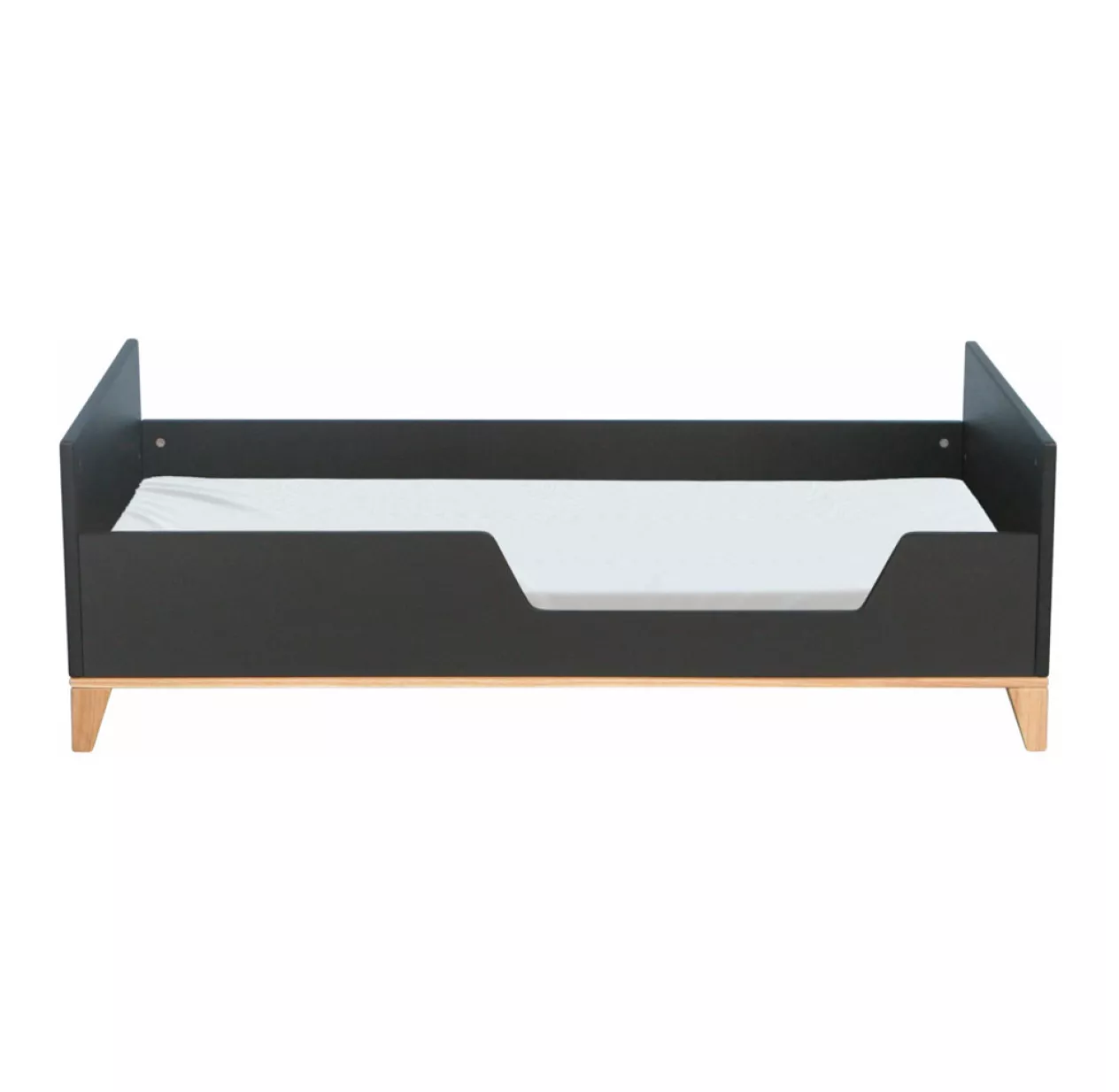 Lit Bébé évolutif Bois Et Cannage Rotin Nami 70x140cm - Noir 9 Lit Bébé évolutif Bois Et Cannage Rotin Nami 70x140cm - Noir – Image 7