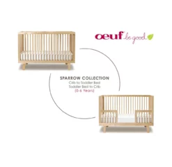 Lit Bébé évolutif Sparrow - Bouleau -LES ENFANTS DU DESIGN Soldes lit bebe evolutif sparrow bouleau oeuf nyc 5 1264x1234