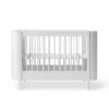 Lit Bébé évolutif Mini+ Wood Sans Kit De Conversion - Blanc -LES ENFANTS DU DESIGN Soldes lit bebe evolutif wood mini plus sans kit blanc oliver furniture 1a 1264x1234