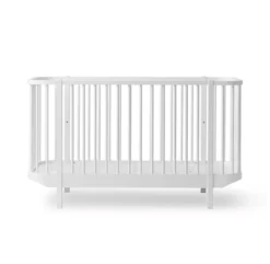 Lit Bébé évolutif Wood - Blanc