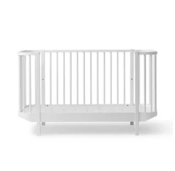 Lit Bébé évolutif Wood - Blanc -LES ENFANTS DU DESIGN Soldes lit bebe evolutif wood original blanc oliver furniture 6 1264x1234