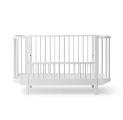 Lit Bébé évolutif Wood - Blanc -LES ENFANTS DU DESIGN Soldes lit bebe evolutif wood original blanc oliver furniture 7 1264x1234