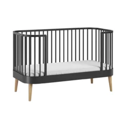 VOX Lit Bébé évolutif Paris - Noir -LES ENFANTS DU DESIGN Soldes lit bebe paris vox noir 3 1264x1234