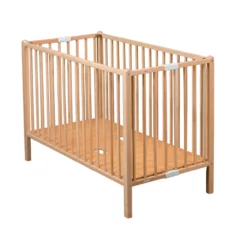 Lit Bébé Pliant Roméo - Hêtre Vernis