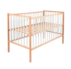 Lit Bébé Rémi - Blanc -LES ENFANTS DU DESIGN Soldes lit bebe remi hetre blanc combelle 3 1264x1234