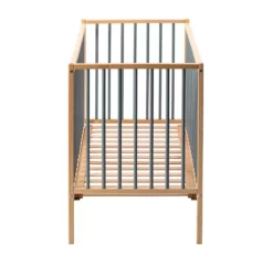 Lit Bébé Rémi - Bleu Gris -LES ENFANTS DU DESIGN Soldes lit bebe remi hetre bleu gris combelle 5 1264x1234