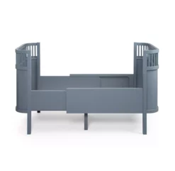 Sebra Lit Bébé évolutif - Bleu Foncé -LES ENFANTS DU DESIGN Soldes lit bebe sebra bleu fonce new 3 1264x1234