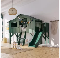 Lit Cabane Et Toboggan Plateforme - Gris Ciment 6 Lit Cabane Et Toboggan Plateforme - Gris Ciment -LES ENFANTS DU DESIGN Soldes lit cabane avec plate forme toboggan gris ciment mathy by bols 3 1264x1234