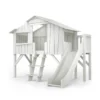 Lit Cabane Et Toboggan Plateforme - Gris Perle -LES ENFANTS DU DESIGN Soldes lit cabane avec plate forme toboggan gris perle mathy by bols 1 1264x1234