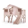 Lit Cabane Et Toboggan Plateforme - Rose Poudré 1 Lit Cabane Et Toboggan Plateforme - Rose Poudré -LES ENFANTS DU DESIGN Soldes lit cabane avec plate forme toboggan rose poudre mathy by bols 1 1264x1234