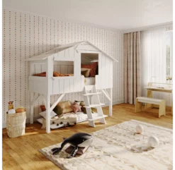 Lit Cabane - Gris Ciment -LES ENFANTS DU DESIGN Soldes lit cabane gris ciment mathy by bols 3 1264x1234