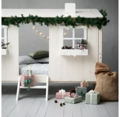 Lit Classic House - Vernis Blanchi -LES ENFANTS DU DESIGN Soldes lit enfant classic house blanchi flexa 3 1264x1234