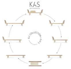 Lit Enfant Eli Daybed - Chêne -LES ENFANTS DU DESIGN Soldes lit enfant eli daybed kas kopenhagen chene 4 1264x1234