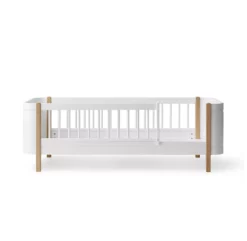 Lit Junior Wood Mini+ - Blanc/Chêne