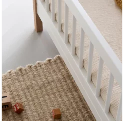 Lit Junior Wood Mini+ - Blanc/Chêne -LES ENFANTS DU DESIGN Soldes lit junior wood mini plus barriere chene oliver furniture 5 1264x1234