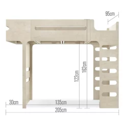 Lit Mezzanine F Bunk Bed - Naturel -LES ENFANTS DU DESIGN Soldes lit mezzanine f bunk bed naturel rafa kids 2 1264x1234