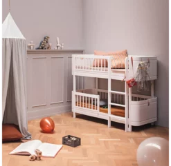Lit Superposé Junior Wood Mini+ - Blanc -LES ENFANTS DU DESIGN Soldes lit superpose junior mini plus oliver furniture blanc 8 1264x1234