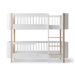 Lit Superposé Junior Wood Mini+ - Blanc/Chêne