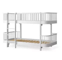 Lit Superposé Wood Original Bas - Blanc -LES ENFANTS DU DESIGN Soldes lit superpose wood original bas low blanc oliver furniture 2 1264x1234