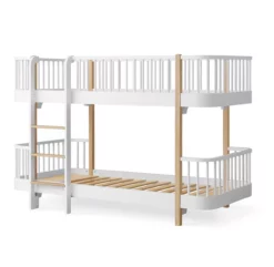 Lit Superposé Wood Original Bas - Chêne -LES ENFANTS DU DESIGN Soldes lit superpose wood original bas low chene oliver furniture 3 1264x1234