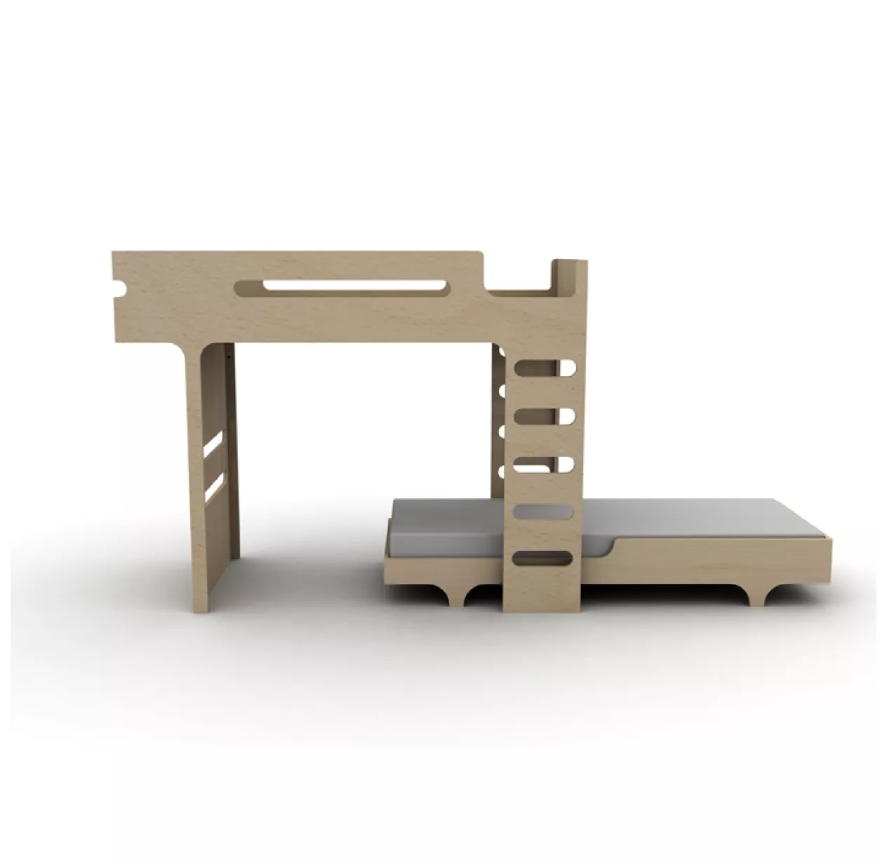 Lit Superposé F+ A Bed Et Son Matelas - Naturel 5 Lit Superposé F+ A Bed Et Son Matelas - Naturel – Image 3