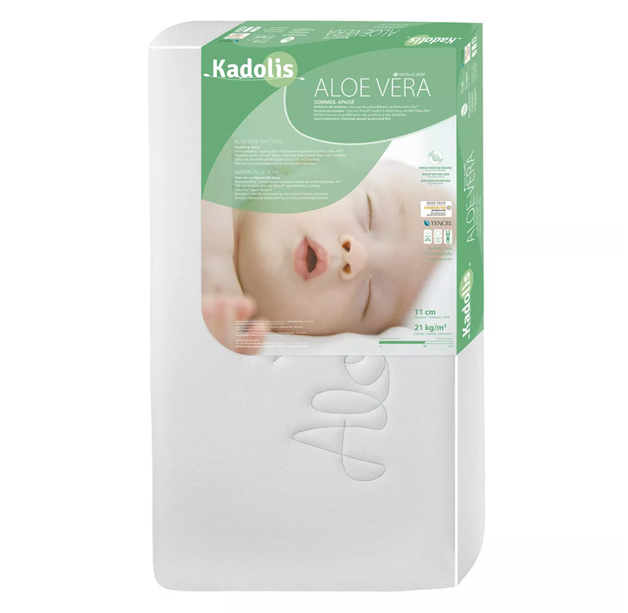 Matelas Aloé Vera Déhoussable 60x120x11 4 Matelas Aloé Vera Déhoussable 60x120x11 – Image 2