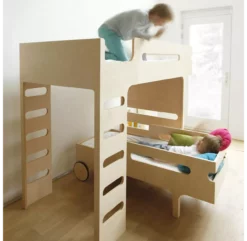 Devant -LES ENFANTS DU DESIGN Soldes new lit superpose rafa kids naturel blanc 4 1264x1234