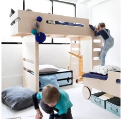 Lit Superposé F+ R Bed - Blanc -LES ENFANTS DU DESIGN Soldes new lit superpose rafa kids naturel blanc 7 1264x1234