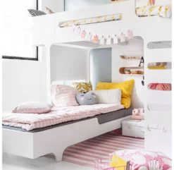 Lit Superposé F+ A Bed Et Son Matelas - Blanc -LES ENFANTS DU DESIGN Soldes new lits superposes a and f beds blanc rafa kids 7 1264x1234