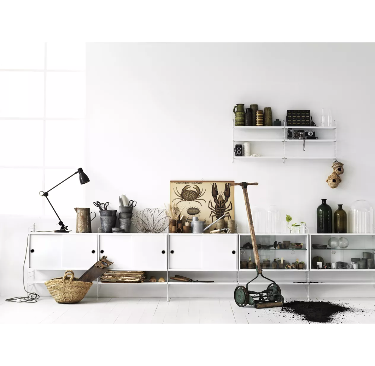 Portant Mural Au Sol 85 X 30 Cm - Blanc 4 Portant Mural Au Sol 85 X 30 Cm - Blanc – Image 2