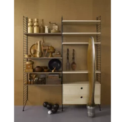 Caisson 2 Tiroirs 78 X 30 Cm - Noyer -LES ENFANTS DU DESIGN Soldes pack 2 portants muraux sol etageres string noir 200x30 1 1264x1234