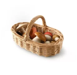 Panier De Champignons En Bois