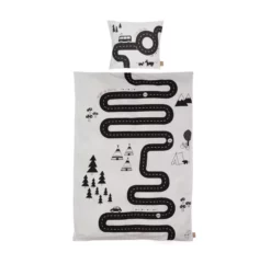 OYOY Parure De Lit Aventure - Blanc/Noir