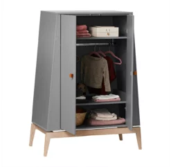 Leander Petite Armoire Luna - Gris -LES ENFANTS DU DESIGN Soldes petite armoire luna grise leander 3 1264x1234