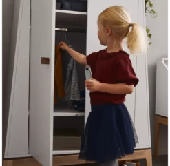 Leander Petite Armoire Luna - Gris -LES ENFANTS DU DESIGN Soldes petite armoire luna grise leander 4 1264x1234