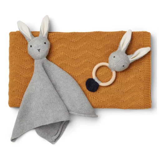 Liewood Coffret Cadeau De Naissance Petra - Moutarde -LES ENFANTS DU DESIGN Soldes petra pack bebe tricot moutarde liewood 1 1264x1234
