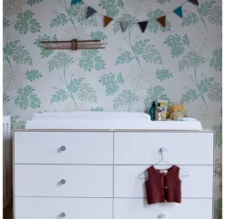 Commode Merlin Rhea 6 Tiroirs - Blanc/Bouleau -LES ENFANTS DU DESIGN Soldes plan a langer xl merlin oeuf nyc bouleau 1 1264x1234